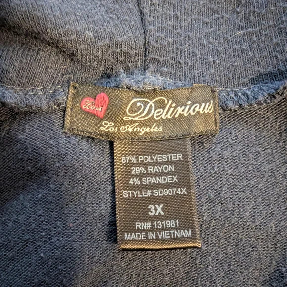 Delirious Deep Blue Long Sleeve Dress - Picture 4 of 4